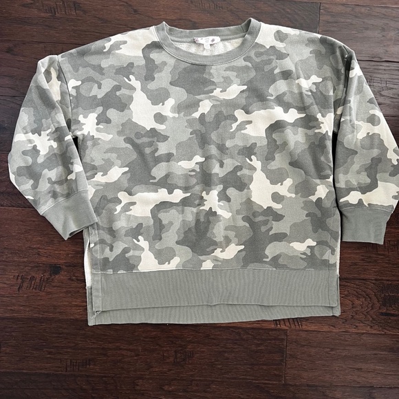 Hippie Rose Lightweight Crewneck Camouflage Sweatshirt Sz XL - Picture 3 of 8